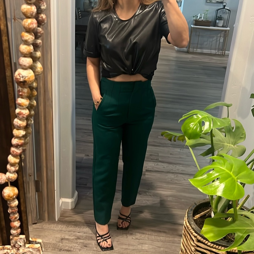 Zara green slacks